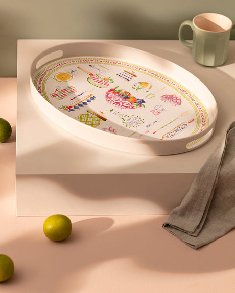 Plastic Oval Serving Tray - Vibrant Kitchen Style