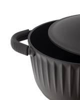 Durable 24 cm Brown Cooking Pot for Everyday Use