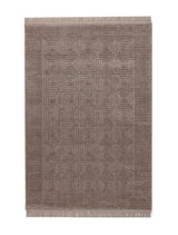 Laura Fringed Area Rug - Soft Mink Floor Carpet