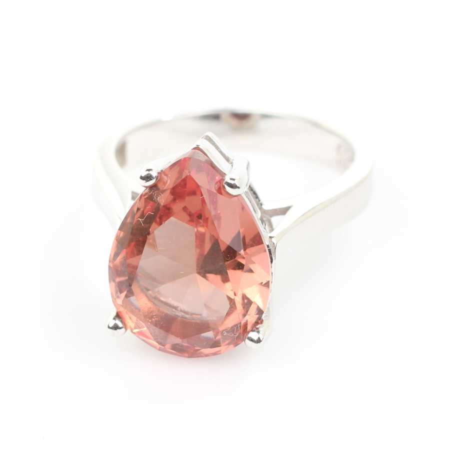 925 Sterling Silver Teardrop Zultanite & Zircon Ring