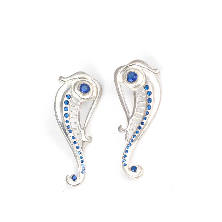 Premium 925 Sterling Silver Poseidon Horse Earring