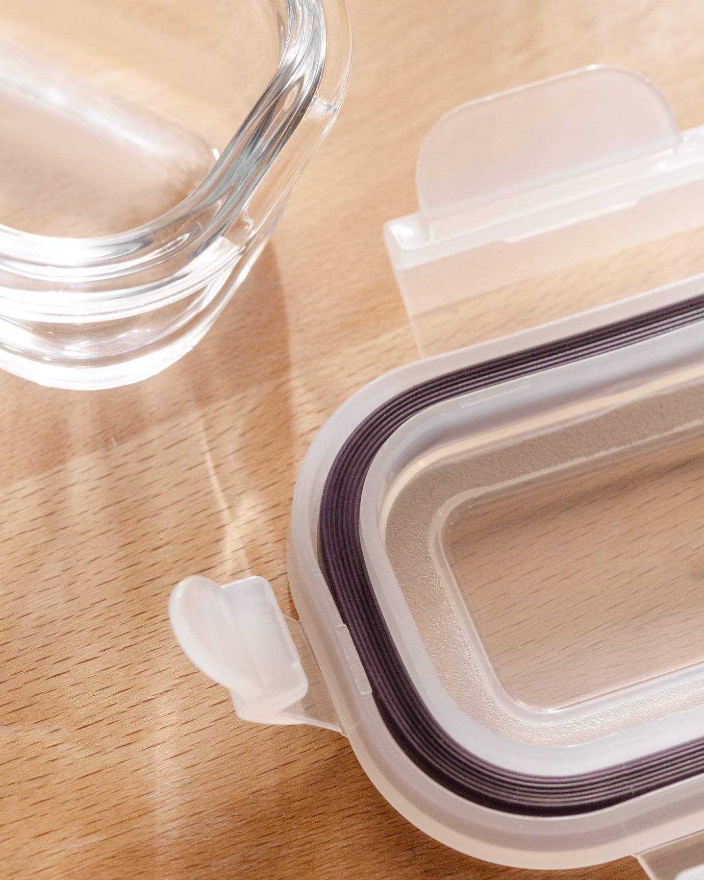 Set of 3 Mini Rectangular Food Storage Containers - 120ml Each
