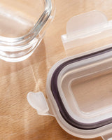 Set of 3 Mini Rectangular Food Storage Containers - 120ml Each