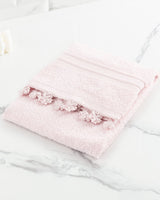 100% Cotton Face Towel - Hand-Crocheted Edge