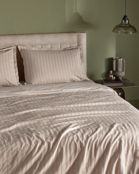 Nicole Double Size Dobby Weave 100% Cotton Duvet Cover Set