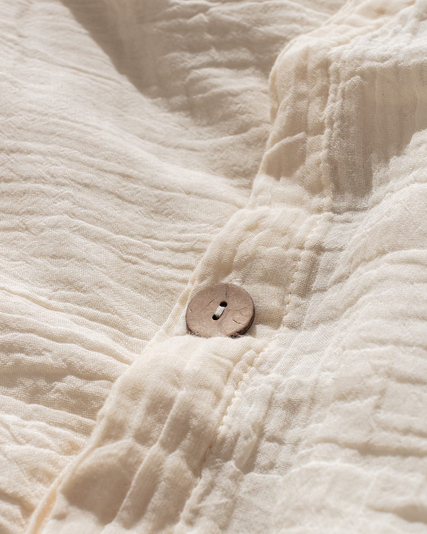 100% Cotton Single Duvet Cover Set - Yarn-Dyed Muslin Weave