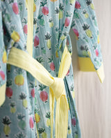 100% Cotton Muslin Women's Bathrobe - Soft & Absorbent