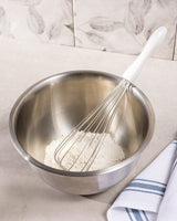 Small Kitchen Whisk, Soft Ecru Hand Mixer for Cooking & Baking