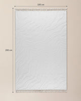 Premium Polyester Area Rug - Soft Textured Raindrop Relief Design