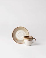 Porcelain 6-Person Coffee Cup Set - Mathilda Classic Design