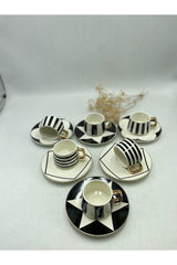 777home Professional Gold Detail Porcelain Turkish Coffee Cup Set - TryAladdin