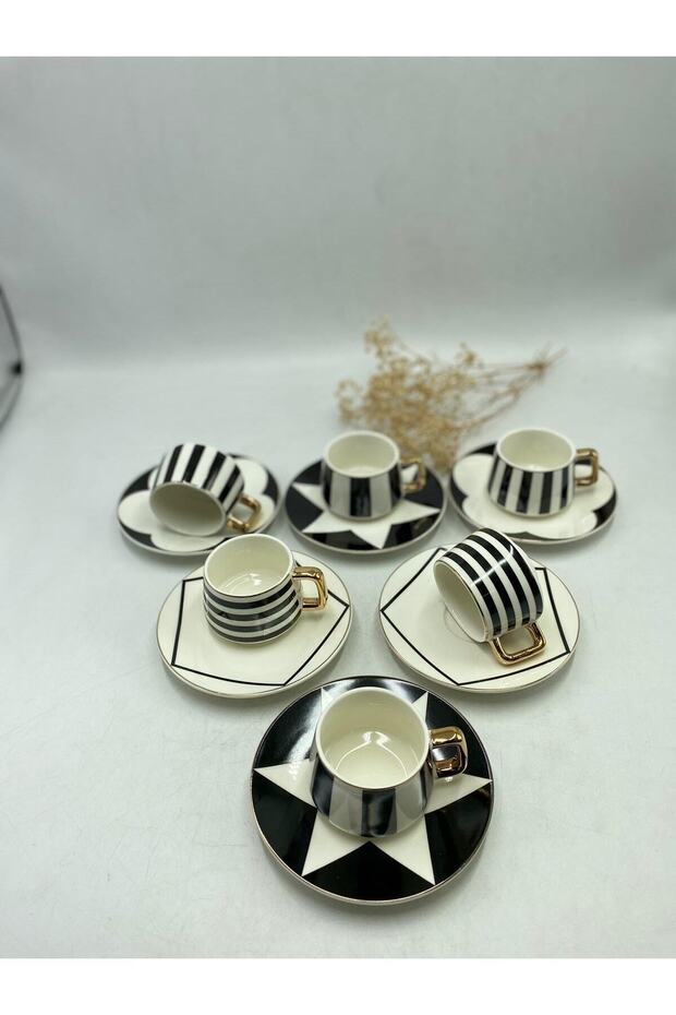 777home Professional Gold Detail Porcelain Turkish Coffee Cup Set - TryAladdin