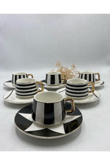 777home Professional Gold Detail Porcelain Turkish Coffee Cup Set - TryAladdin