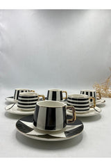 777home Professional Gold Detail Porcelain Turkish Coffee Cup Set - TryAladdin