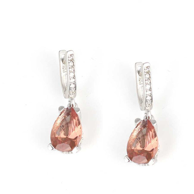 925 Sterling Silver Teardrop Zultanite & Zircon Drop Earrings