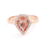 925 Sterling Silver Zultanite Teardrop Halo Ring - Color Change Gemstone