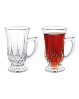 Glass 4-Piece Tea Cup Set - Modern Minimalist Design