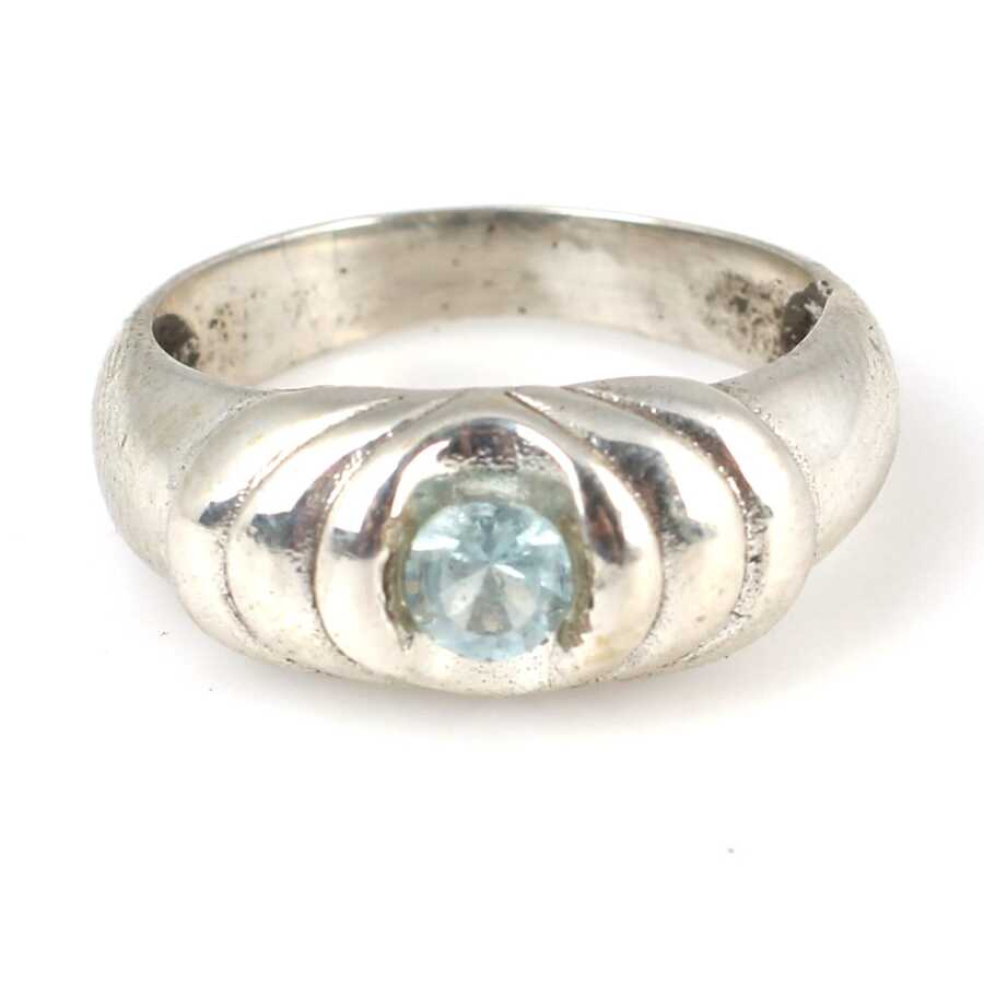 Premium 925 Sterling Silver Aquamarine Statement Ring