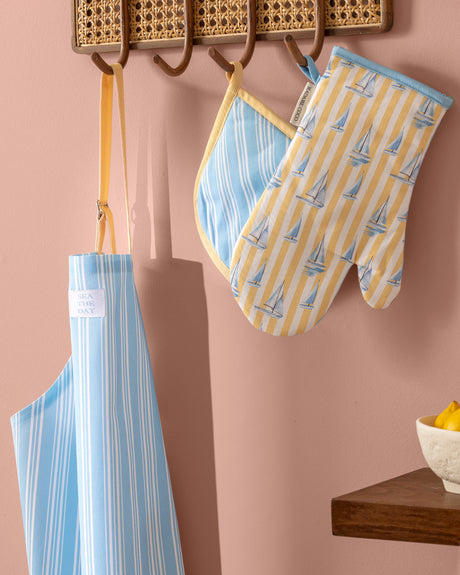 100% Cotton 3-Piece Kitchen Set - Cap Bleu Design