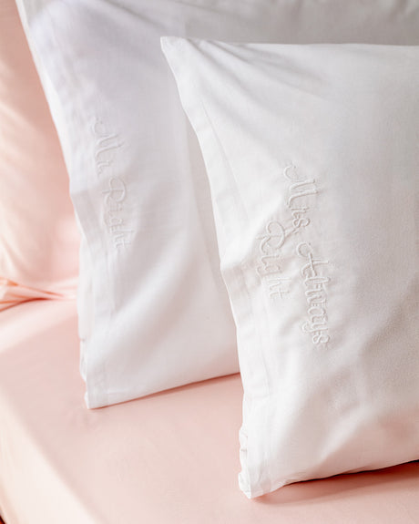 100% Cotton Pillowcase Set of 2 - Soft & Breathable Standard Size