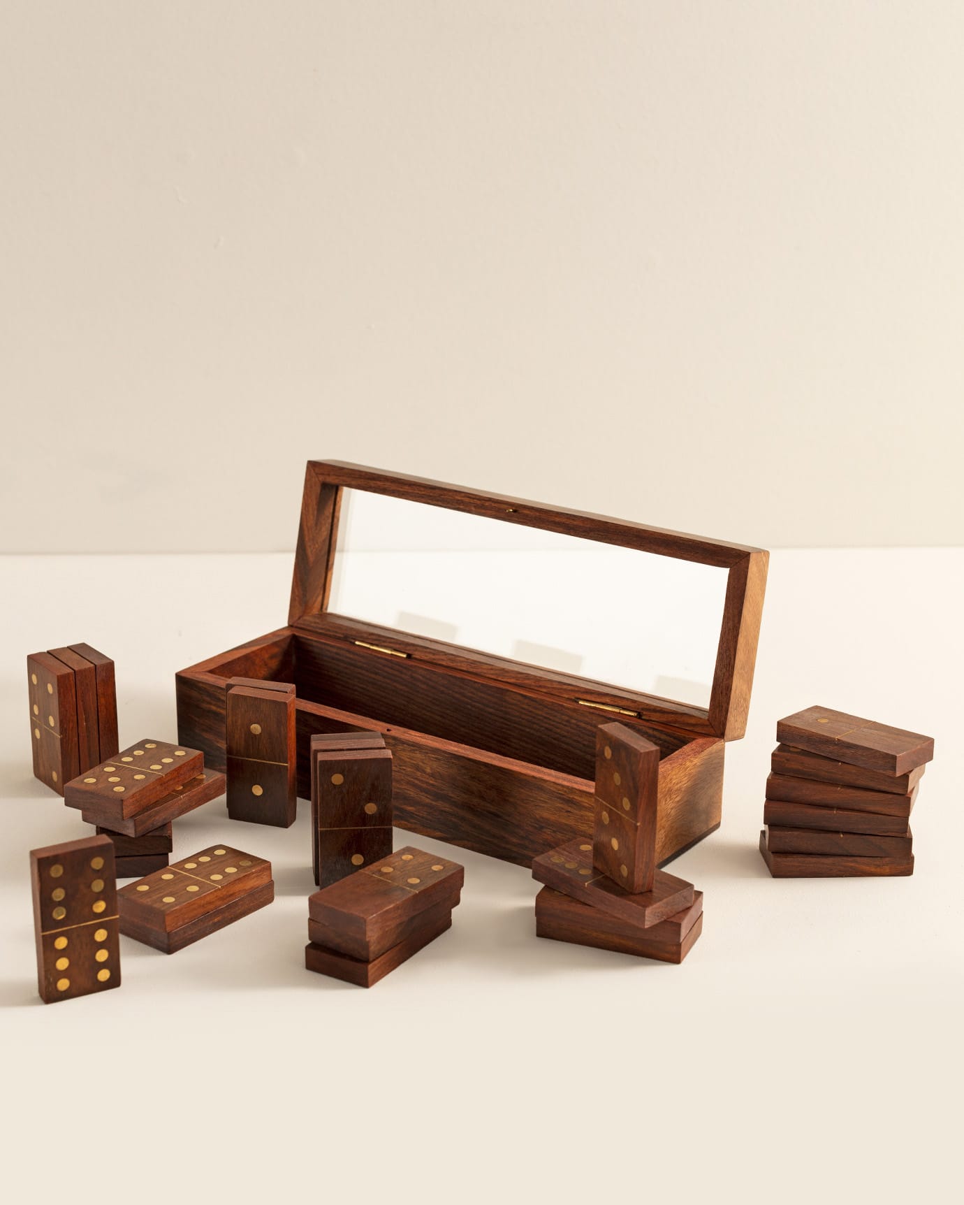 Wooden Domino Set - Stylish Table Accent
