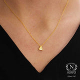 Sterling Silver Triangle Necklace - Minimalist Geometric Design