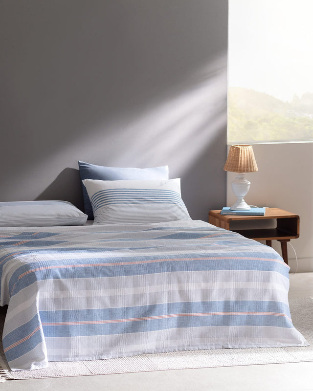 Single Bed Printed Cotton Pike Coverlet Set