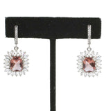 Premium 925 Sterling Silver Rectangular Zultanite Baguette Earrings