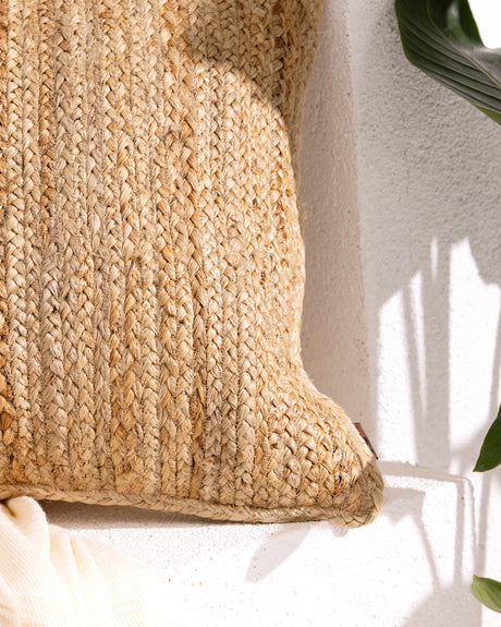Natural Cotton & Jute Blend Cushion Cover - Louvre Collection Style