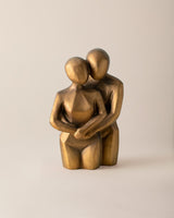 Resin Decorative Figurine - Elegant Gold Finish Abstract Sculpture