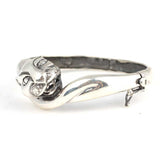 925 Sterling Silver Panther Head Bracelet - Sculptural & Bold Statement