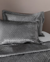 Boulogne Velvet Quilted Bedspread - Double Size Luxury