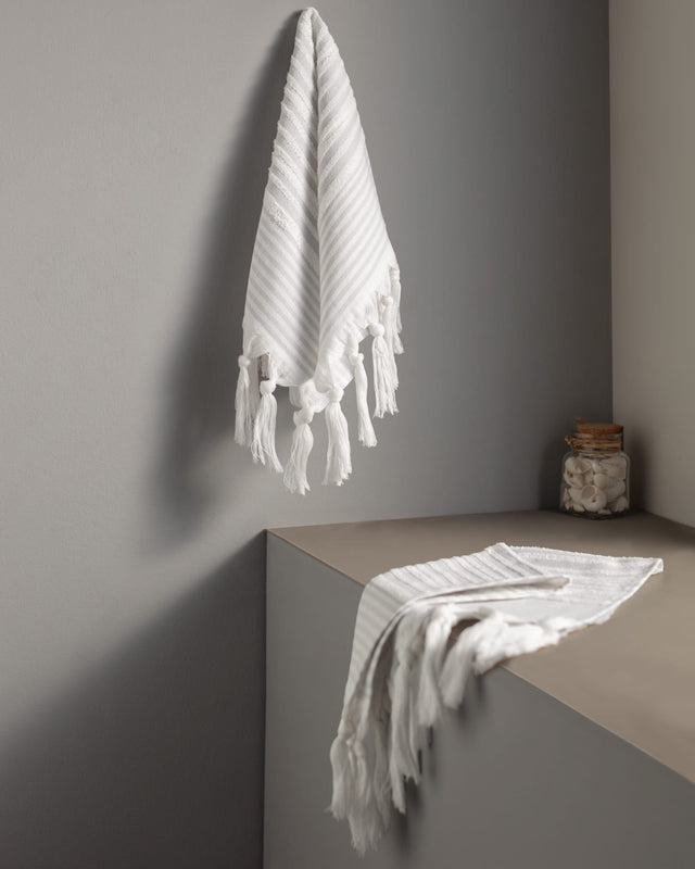 Plush Turkish Hamam Hand Towel Set - 2 Pack