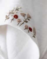 Embroidered 100% Cotton Face Towel - Soft Absorbent Washcloth