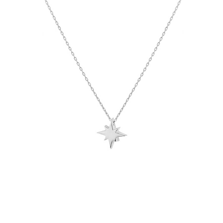 Premium 925 Sterling Silver North Star Necklace
