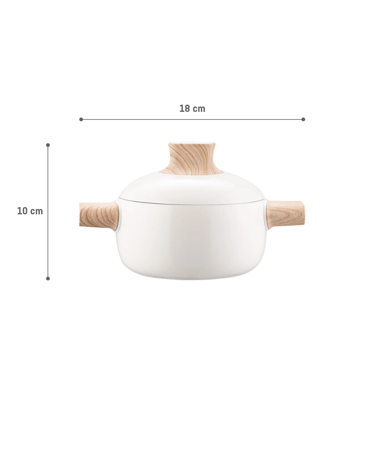 Manon 18 cm White Cooking Pot Saucepan