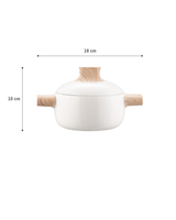 Manon 18 cm White Cooking Pot Saucepan