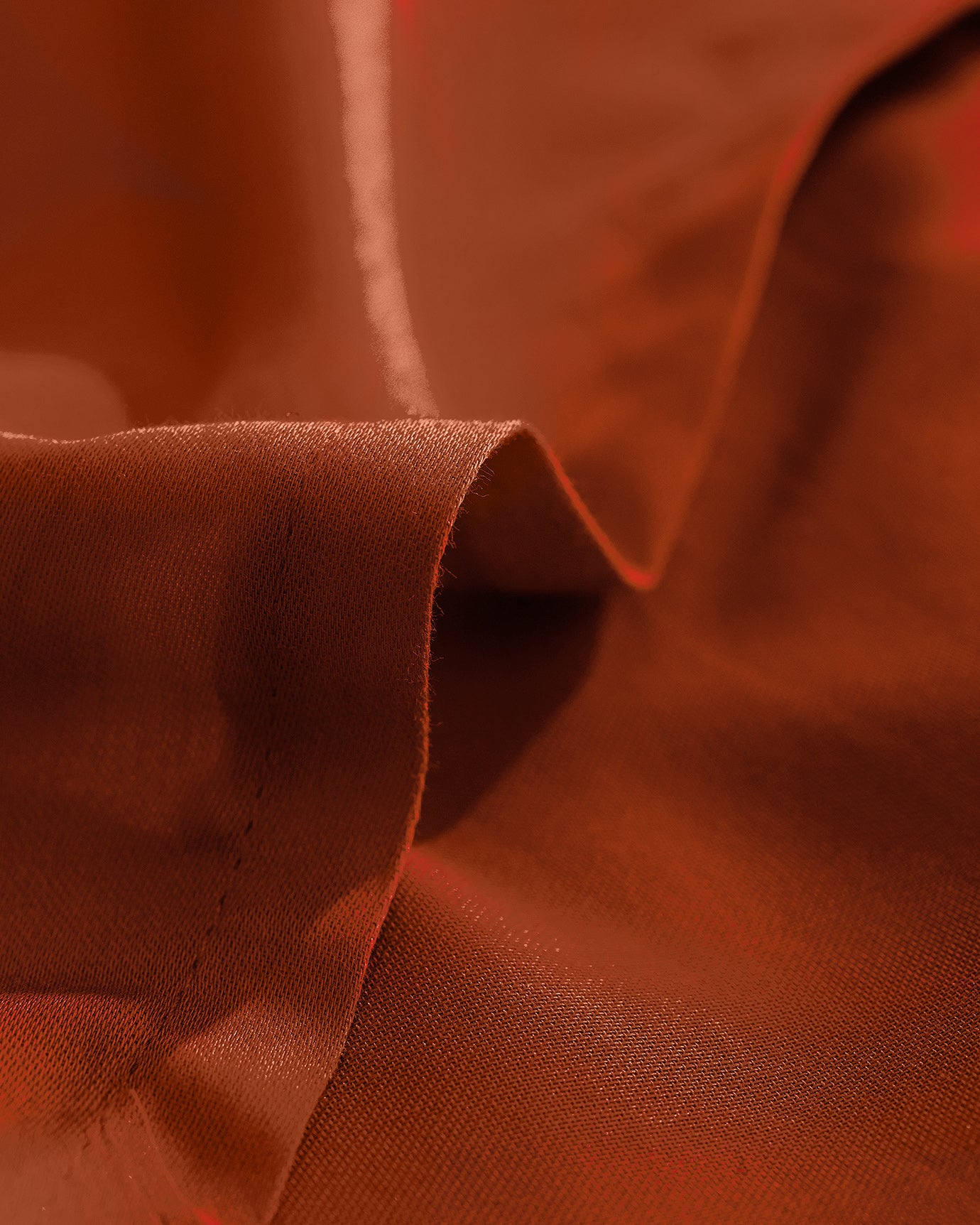 King Size 100% Cotton Sateen Flat Sheet - Orange