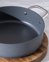 Professional Titanium Nonstick Shallow Cooking Pot - 26cm Anthracite Gray