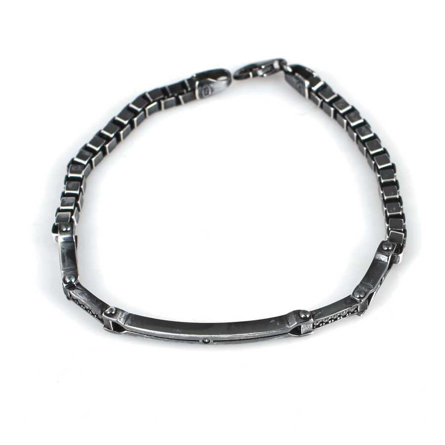 925 Sterling Silver Zircon Cube Chain Bracelet - Elegant Design