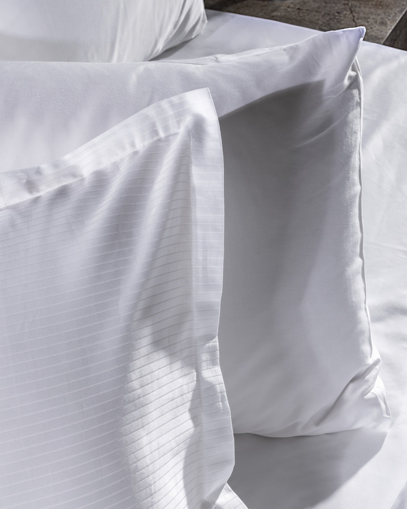 Luxury 100% Cotton Sateen King Size - Striped Duvet Cover Set