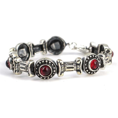 925 Sterling Silver Agate Antique Bracelet - Vintage Inspired Design
