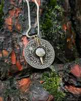 Collier en argent sterling avec roue zodiacale rotative - 12 signes astrologiques