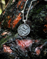 Sterling Silver Dragon Medallion Necklace - Mythical Power Symbol