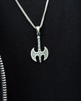 Sterling Silver Axe Pendant Necklace - Determination & Strength