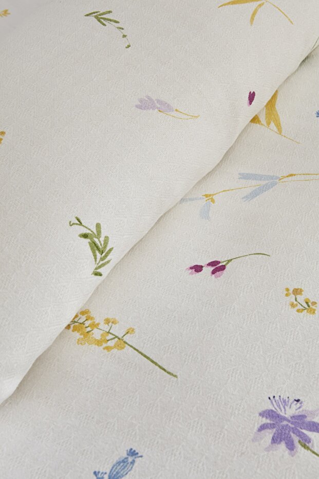 Jody Double Floral Pique Bed Set - 100% Cotton