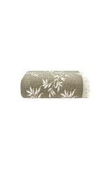 Almira Double Jacquard Quilt - 200x220 cm Khaki