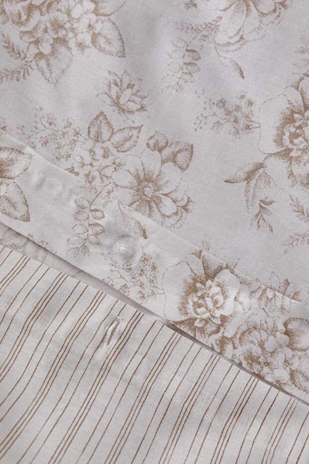 طقم غطاء لحاف مزدوج قطن 100% باللون الذهبي الجريء