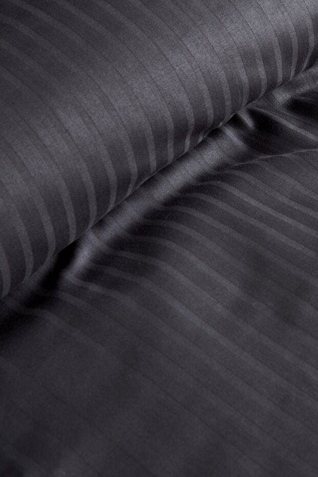 Uniq 100% Cotton Sateen Double Duvet Cover Set - Anthracite