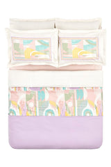 Pine Double Duvet Cover & Quilt Set - 100% Cotton Lilac